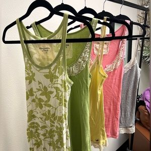 Abercrombie and Hollister Tanks (set of 5)